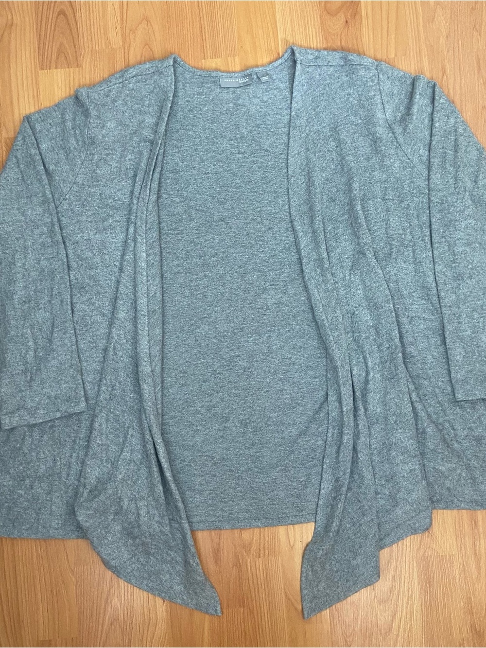 Susan Graver Lifestyle Heather Gray Open-Front Cardigan Women’s 4X